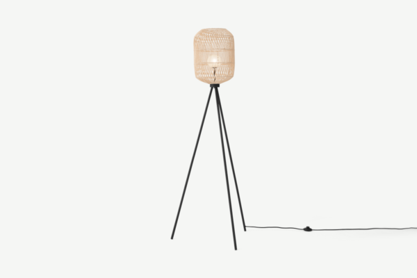 Java Tripod-Stehlampe, Rattan - MADE.com