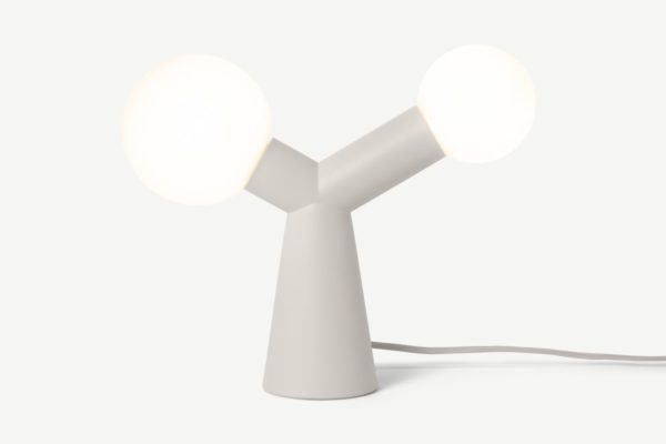 Yao Tischlampe, Grau - MADE.com